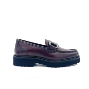 Grunland mocassino in pelle con accessorio Vino