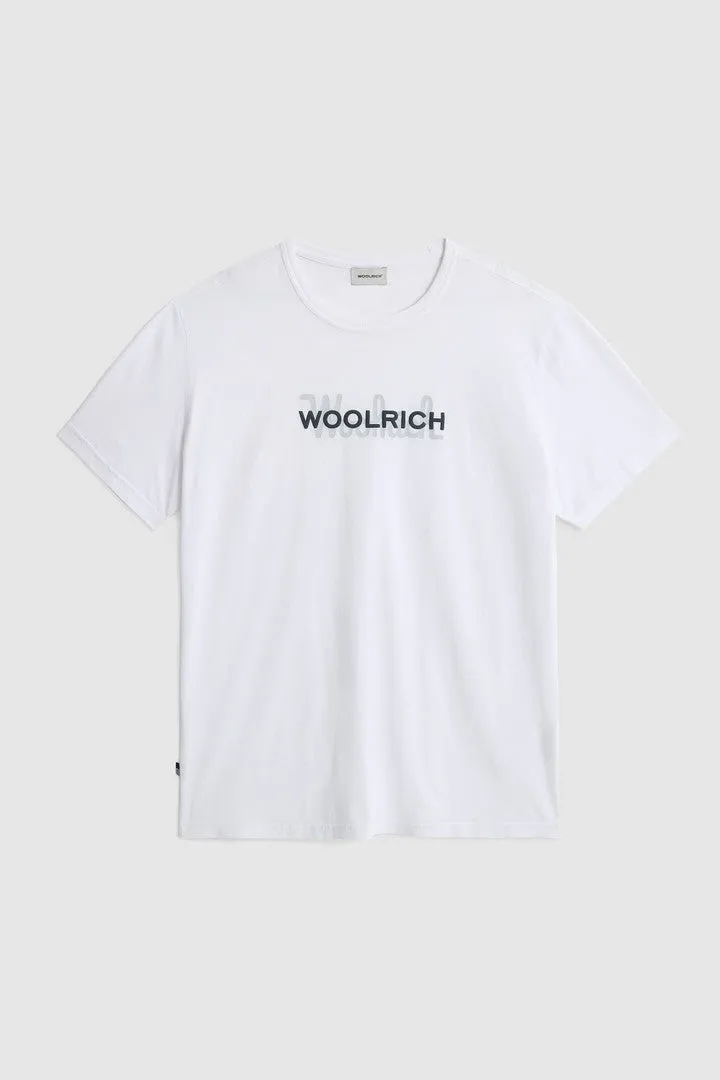 Pure cotton t-shirt with maxi logo / White